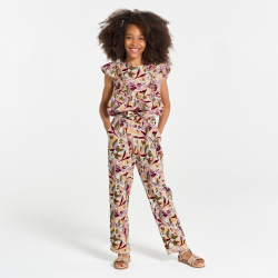 بنطلون برتقالي مطبوع للفتيات